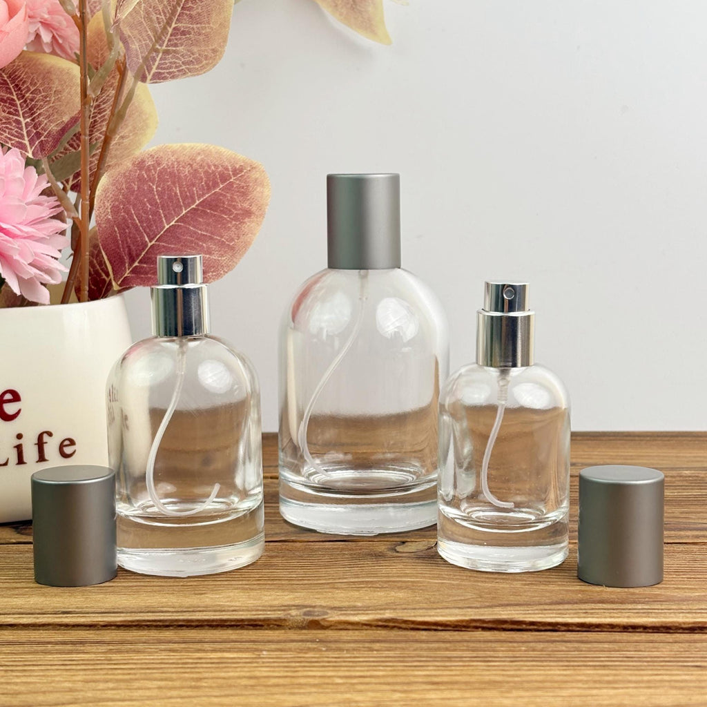 30ml/50ml/100ml Minimalist Clear Round Glass Spray Bottles