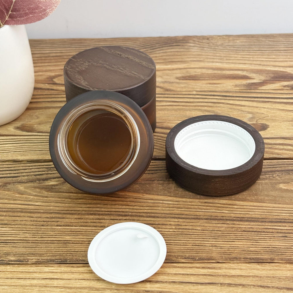 Amber Glass Dropper Bottle & Cream Jar