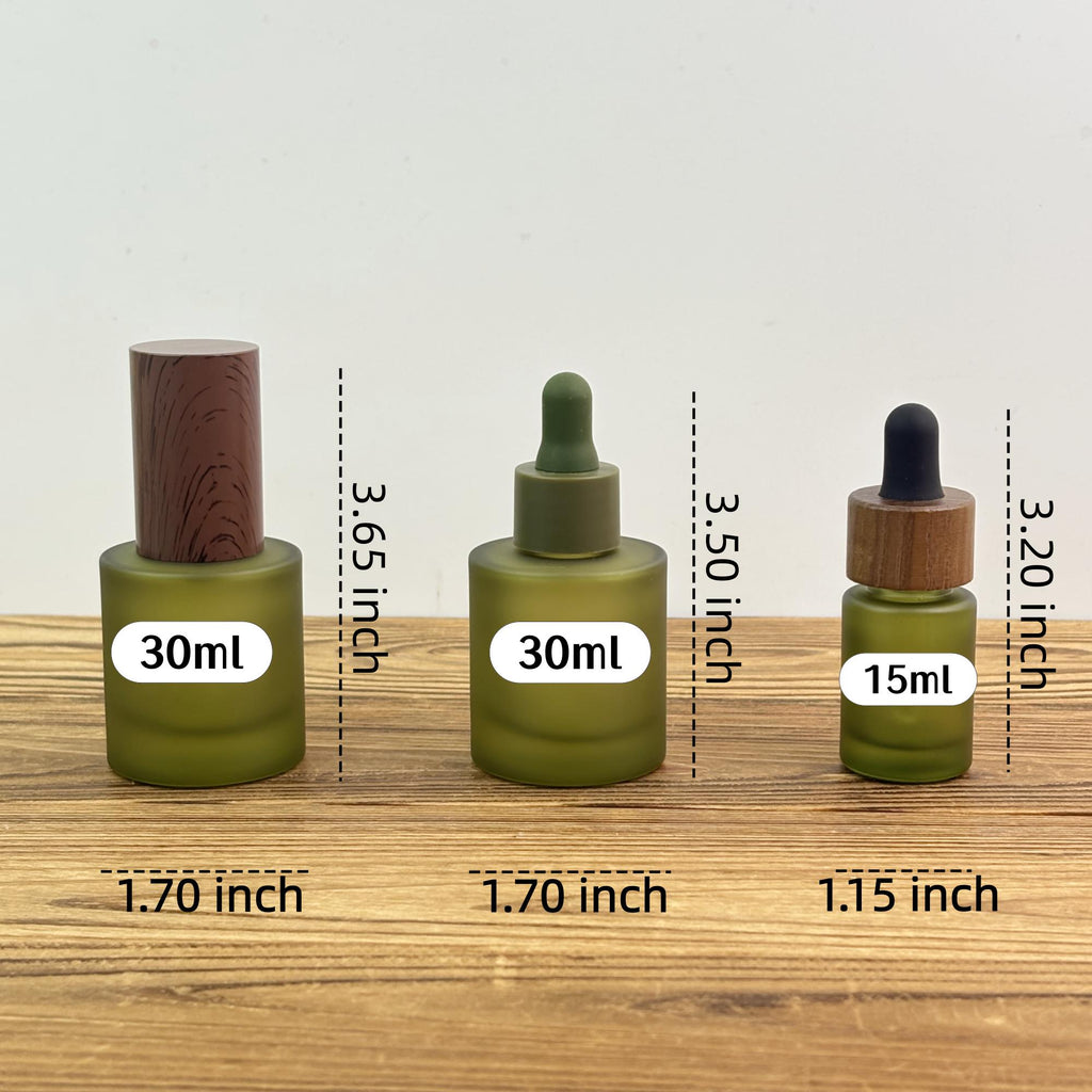Olive Green Frosted Glass Spray Bottle