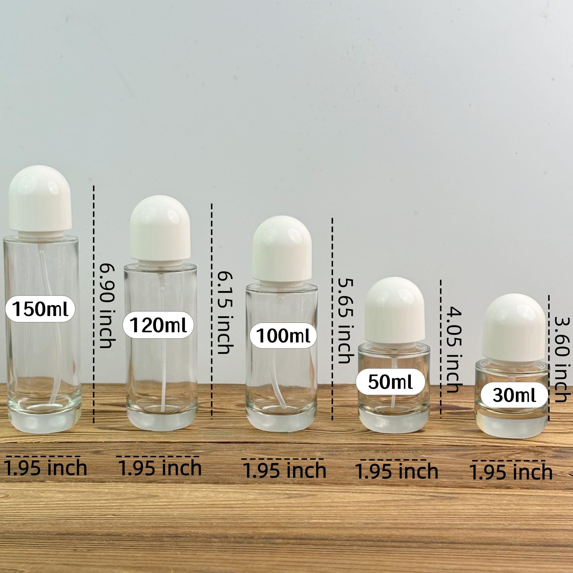 Minimalist Glass Clear Spray Bottle and Cream Jar