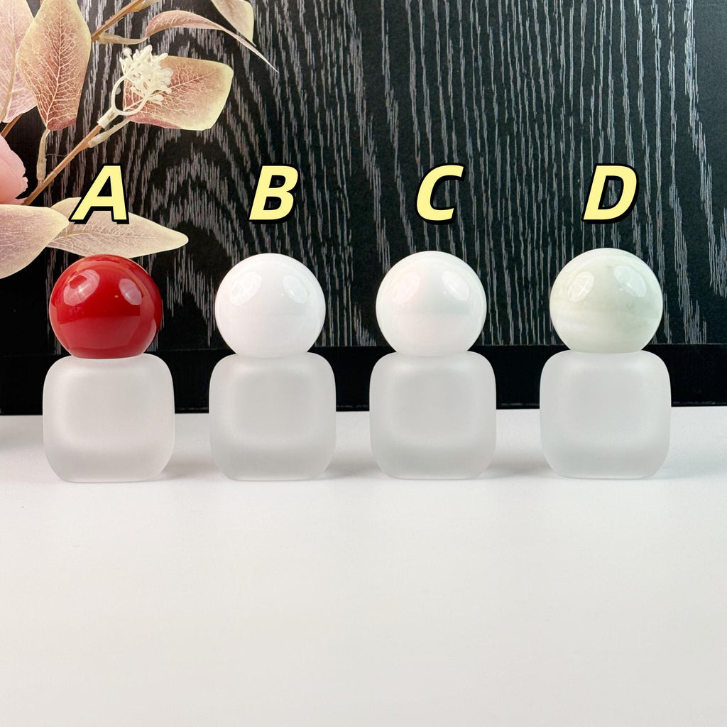 White Frosted Glass Dropper Bottle