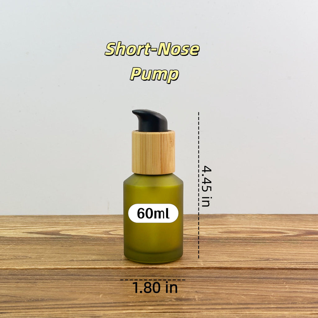 Green Glass Cosmetic Bottles and Jars