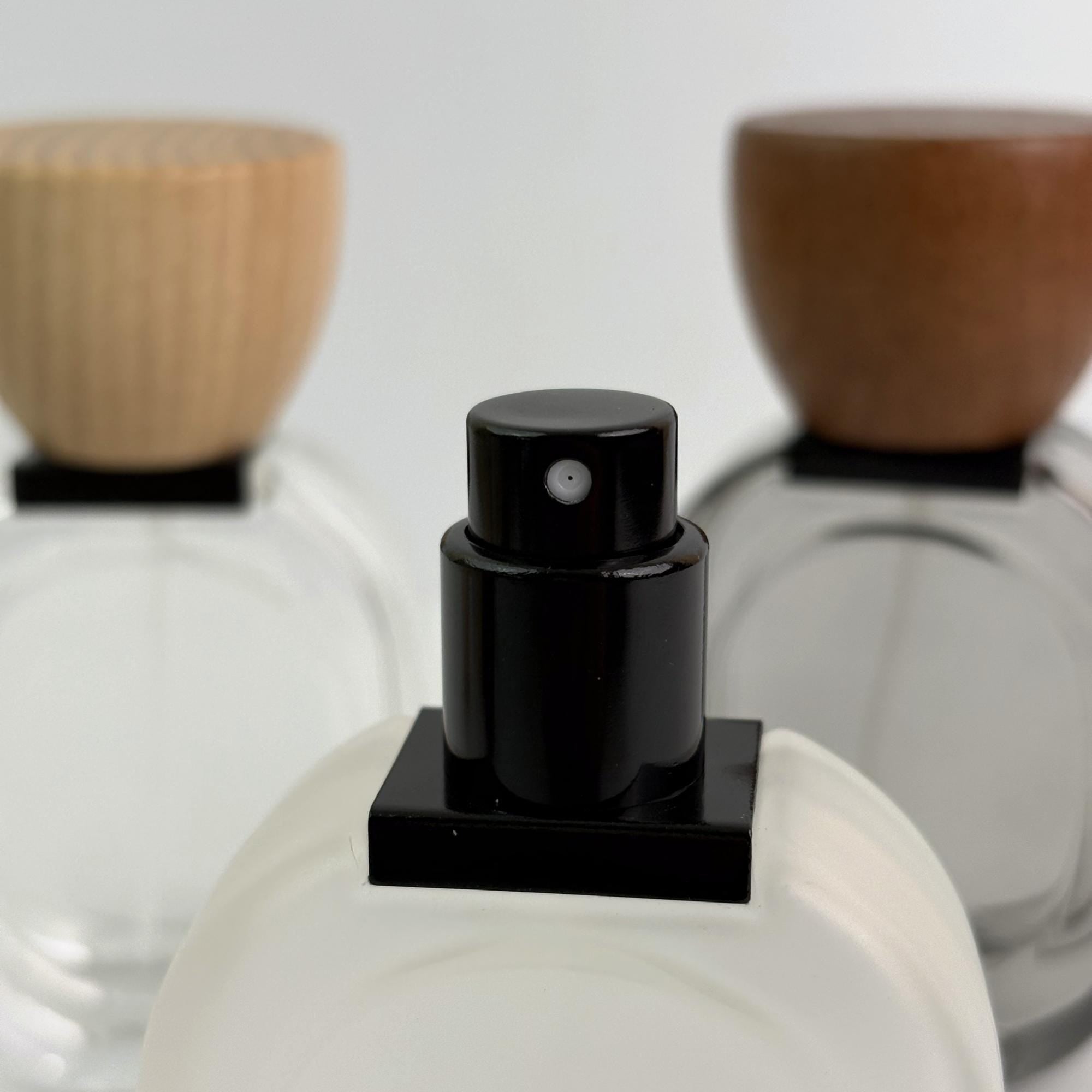 30ml Glass Spray Bottle with Wooden Cap, Frosted