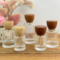 Clear Glass Perfume Spray Bottle with Wooden Cap