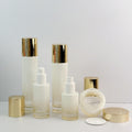 Luxury White Gradient Glass Cosmetic Container