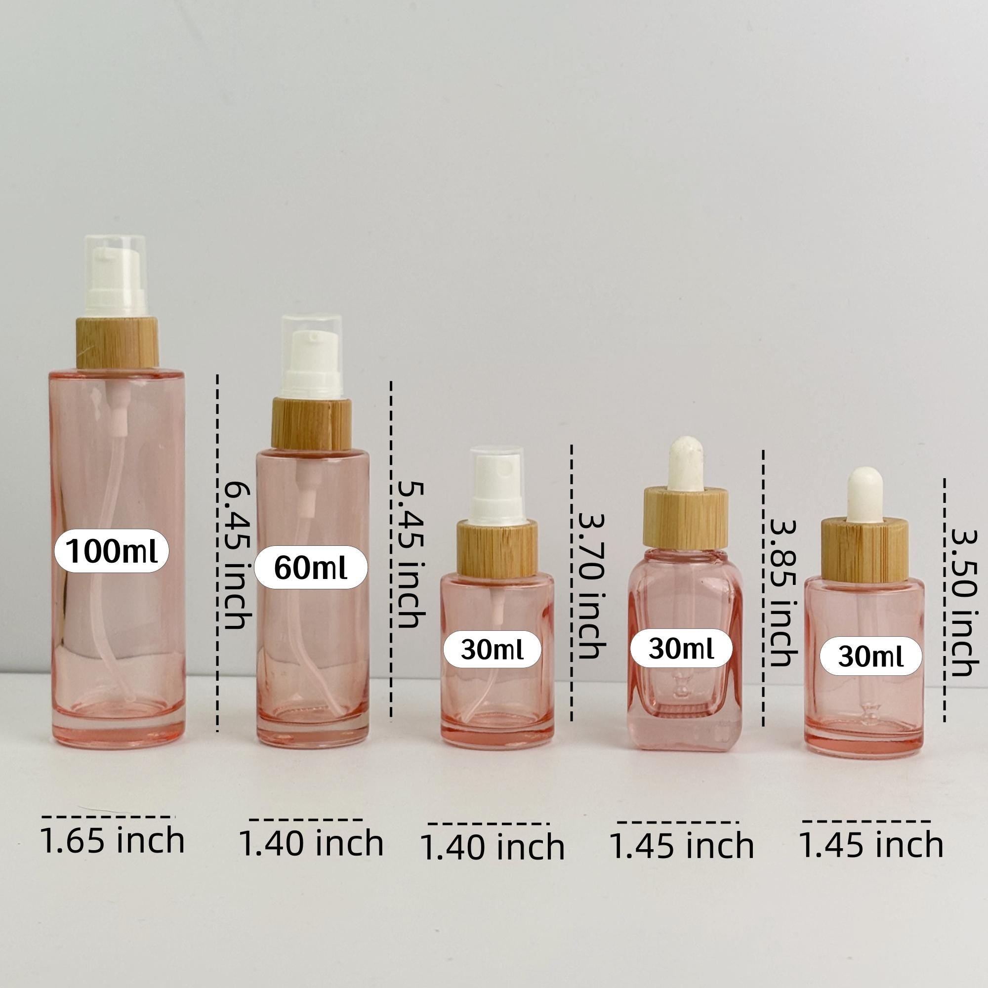 Pink Glass Cosmetic Container