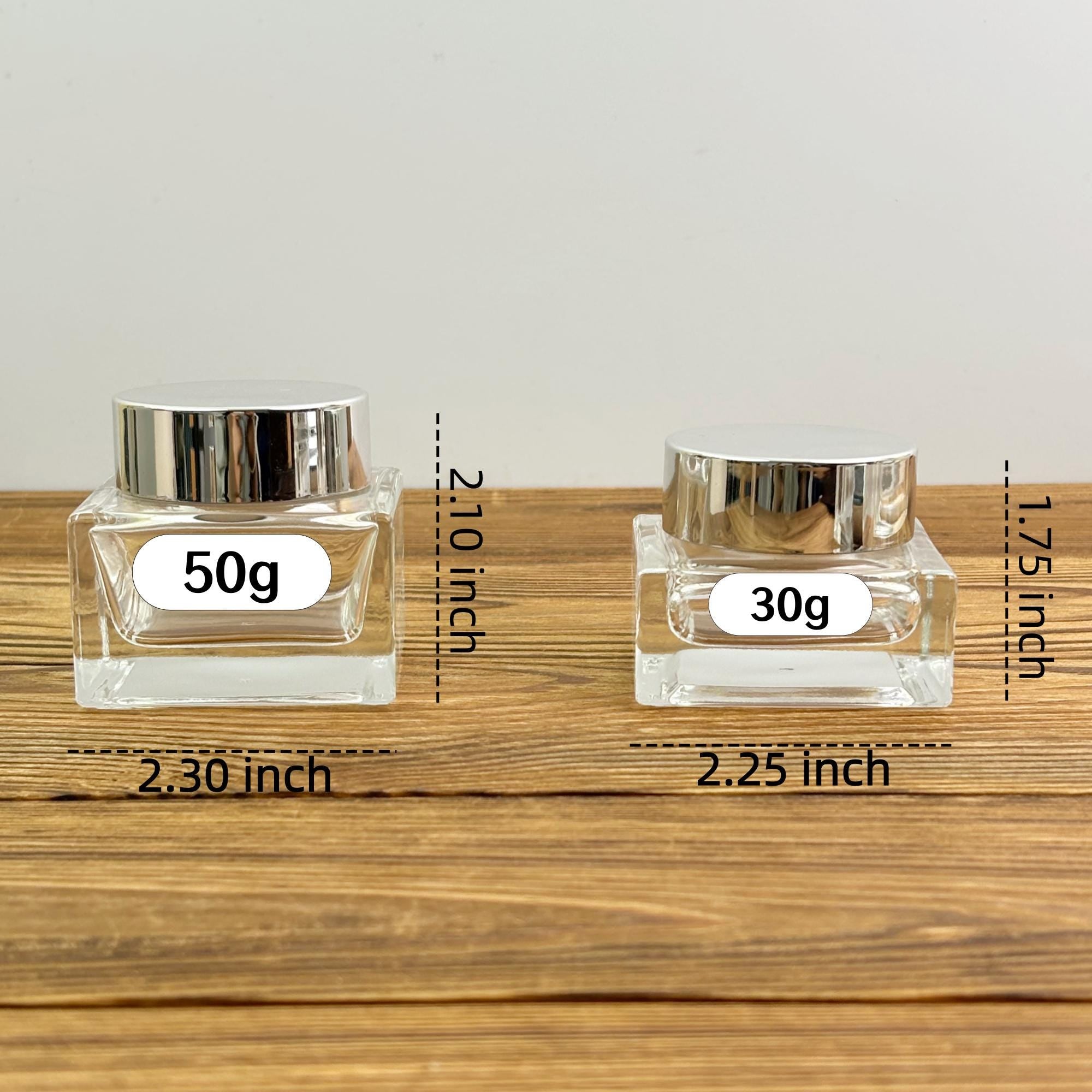 Clear Glass Lotion Bottle and Cream Jar