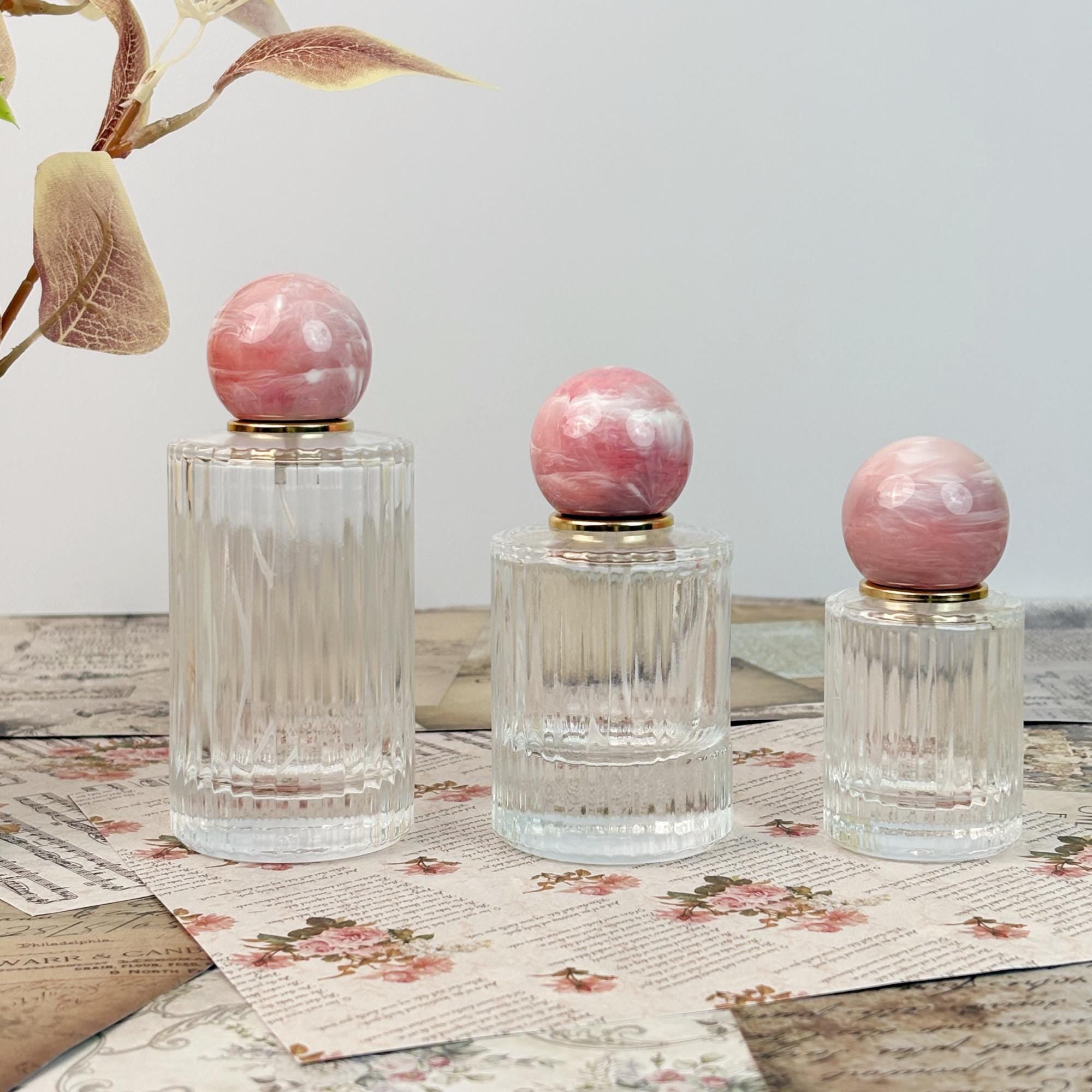 Luxury Clear Striped Glass Spray Bottle