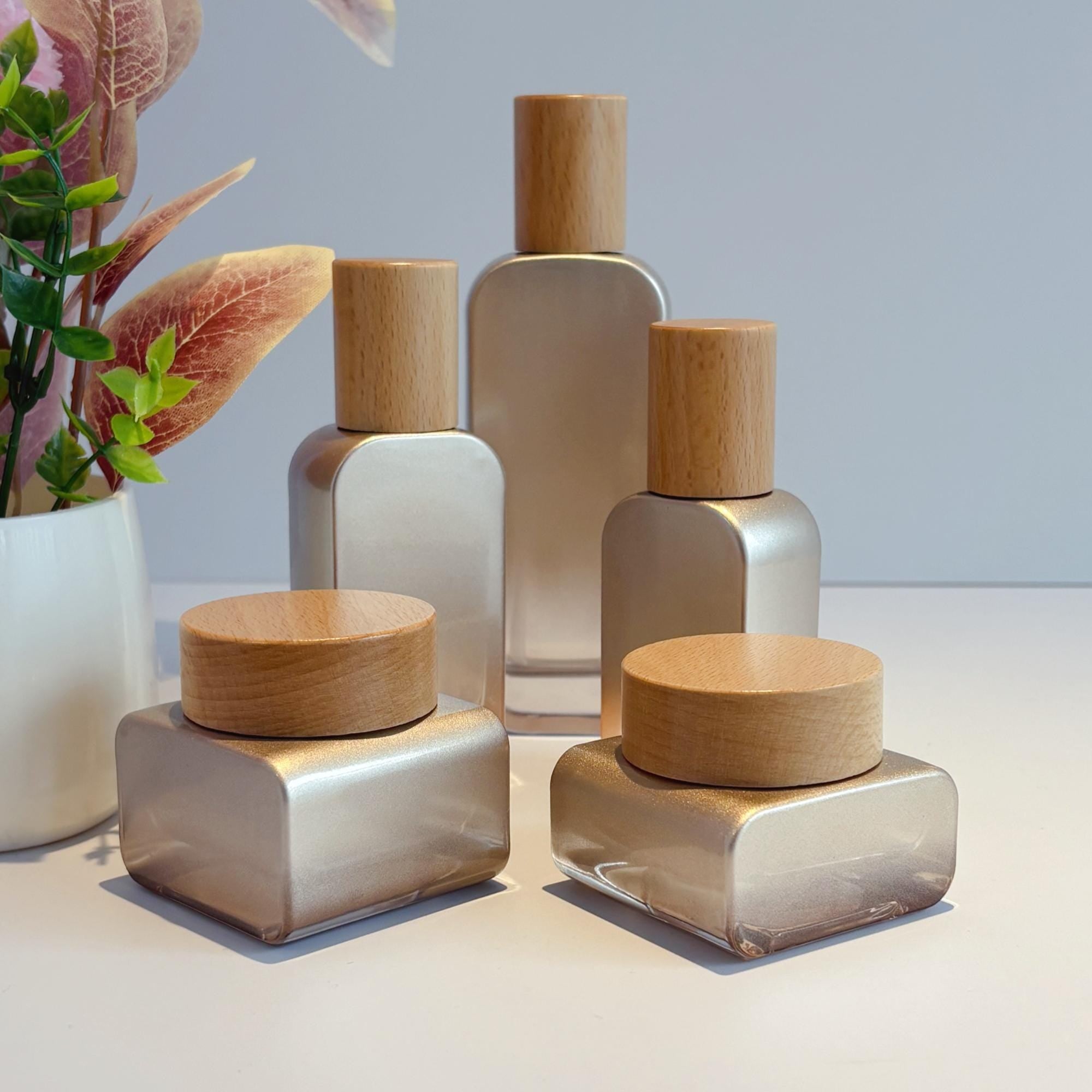 Luxury Glass Cosmetic Containers