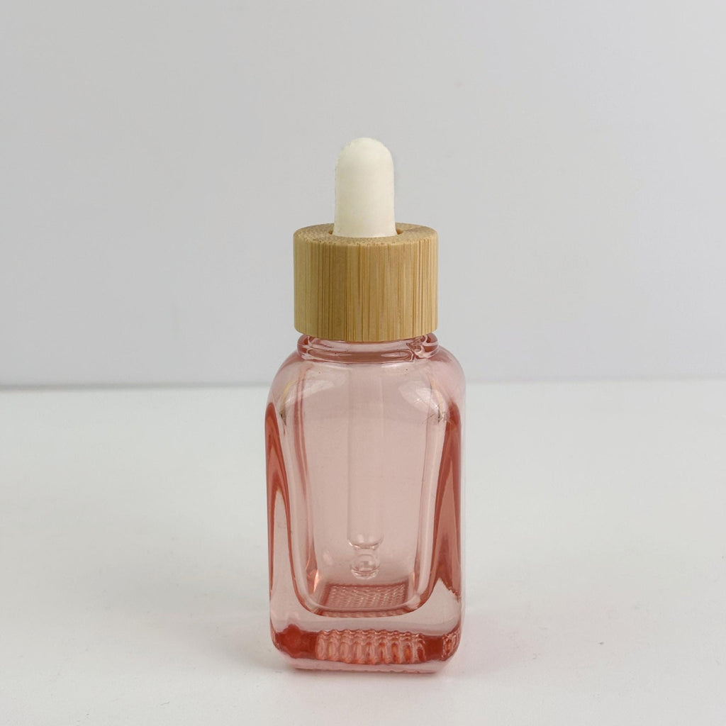 Pink Glass Cosmetic Container
