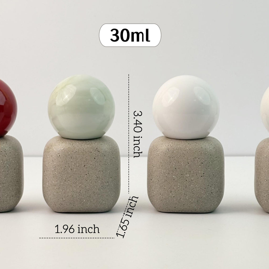 Textured Concrete Glass Cosmetic Dropper Bottle