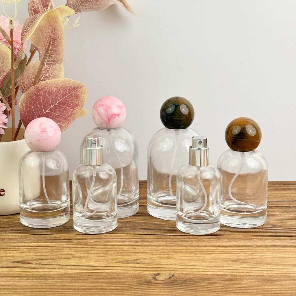 Clear Glass Spray Bottle with Ball Cap