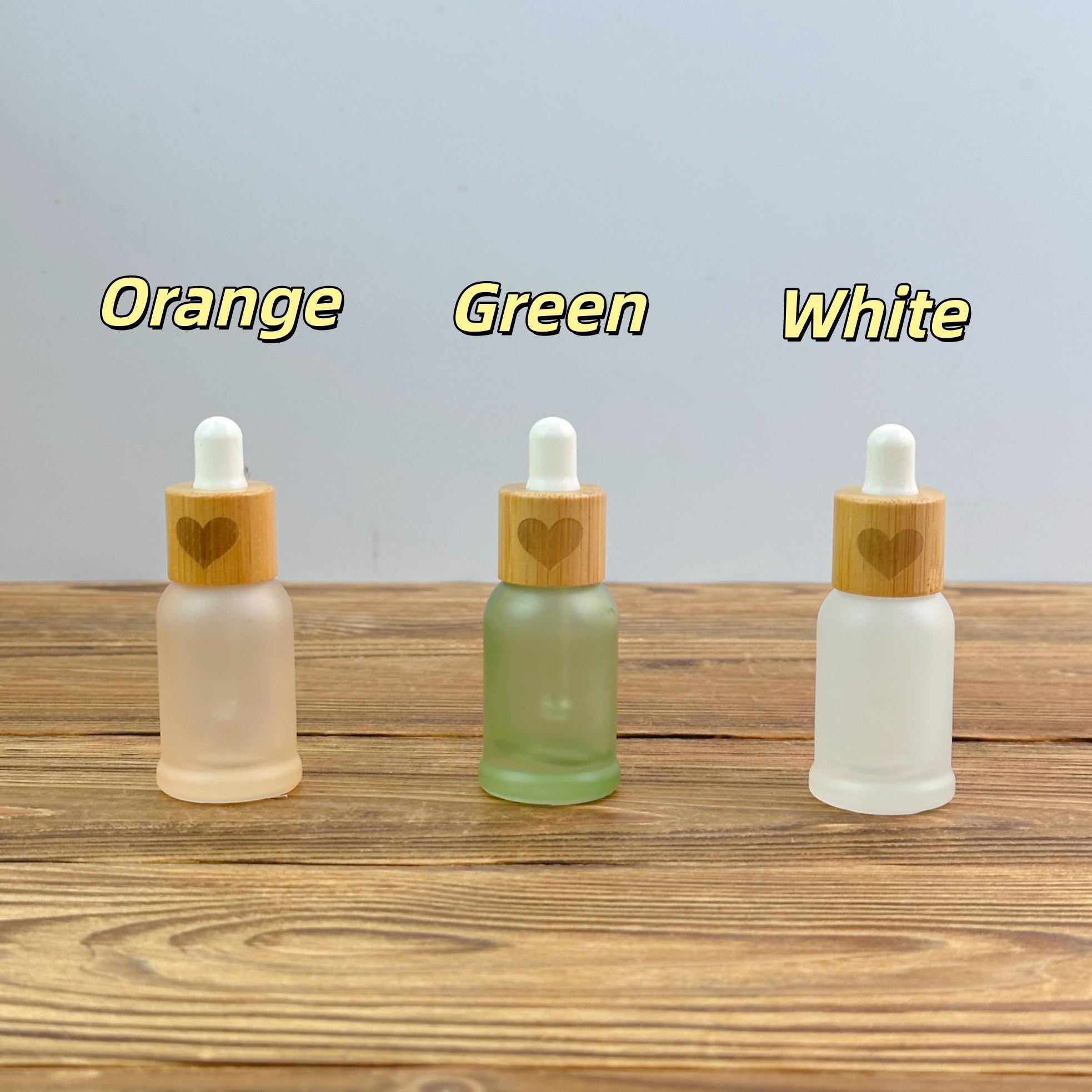 8ml Glass Dropper Bottles with Heart Bamboo Cap