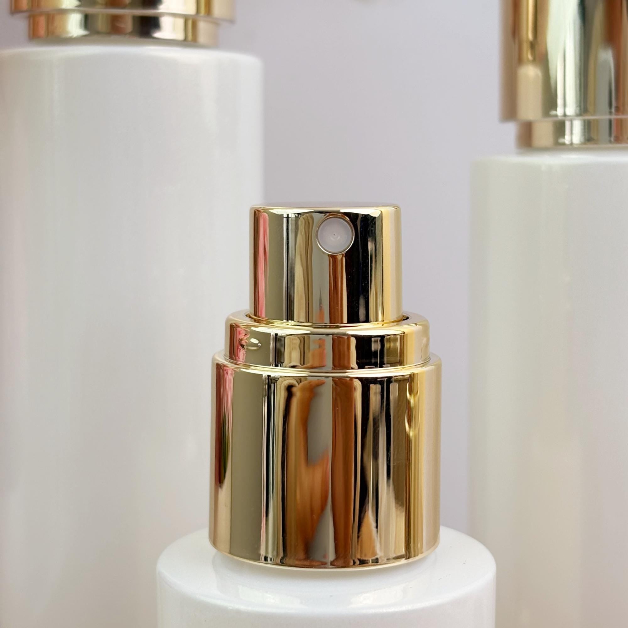 White Gold Gradient Glass Lotion Bottle
