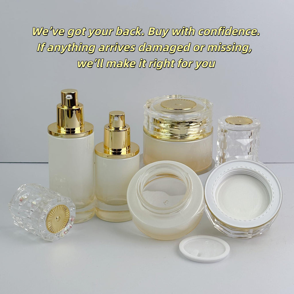 Luxury Glass Skincare Container Set