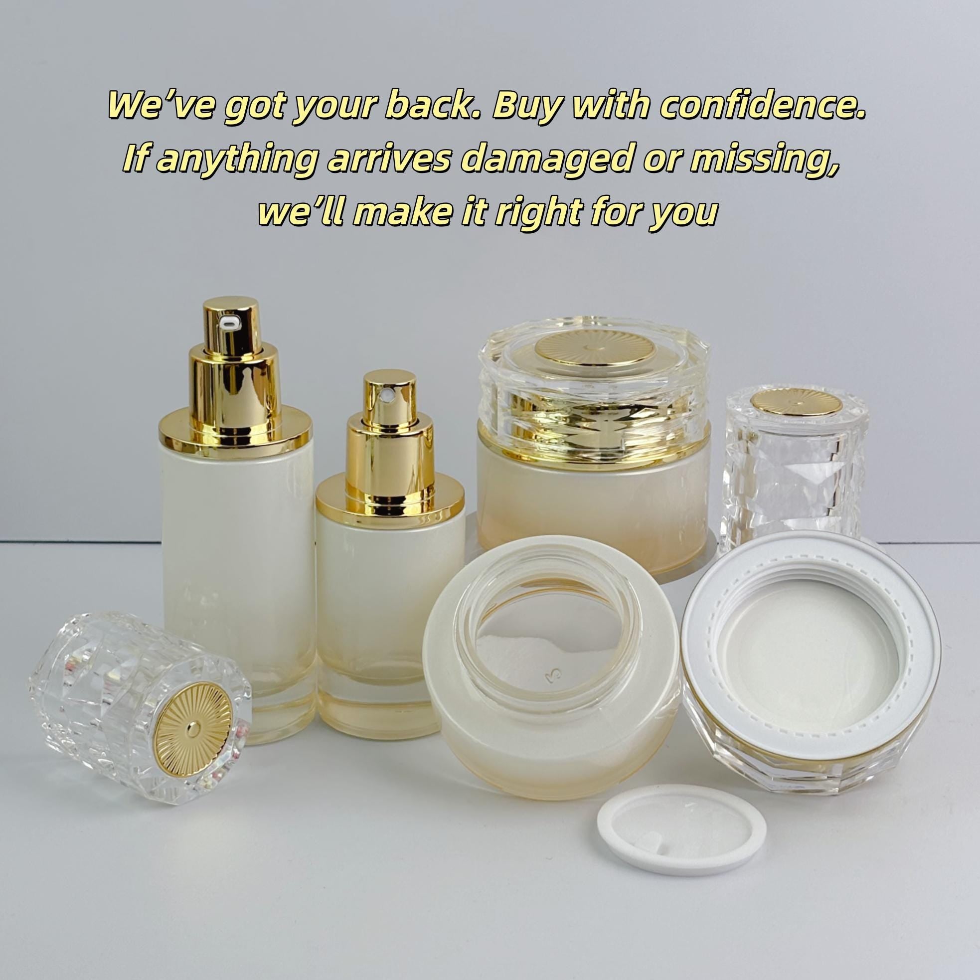 Luxury Glass Skincare Container Set