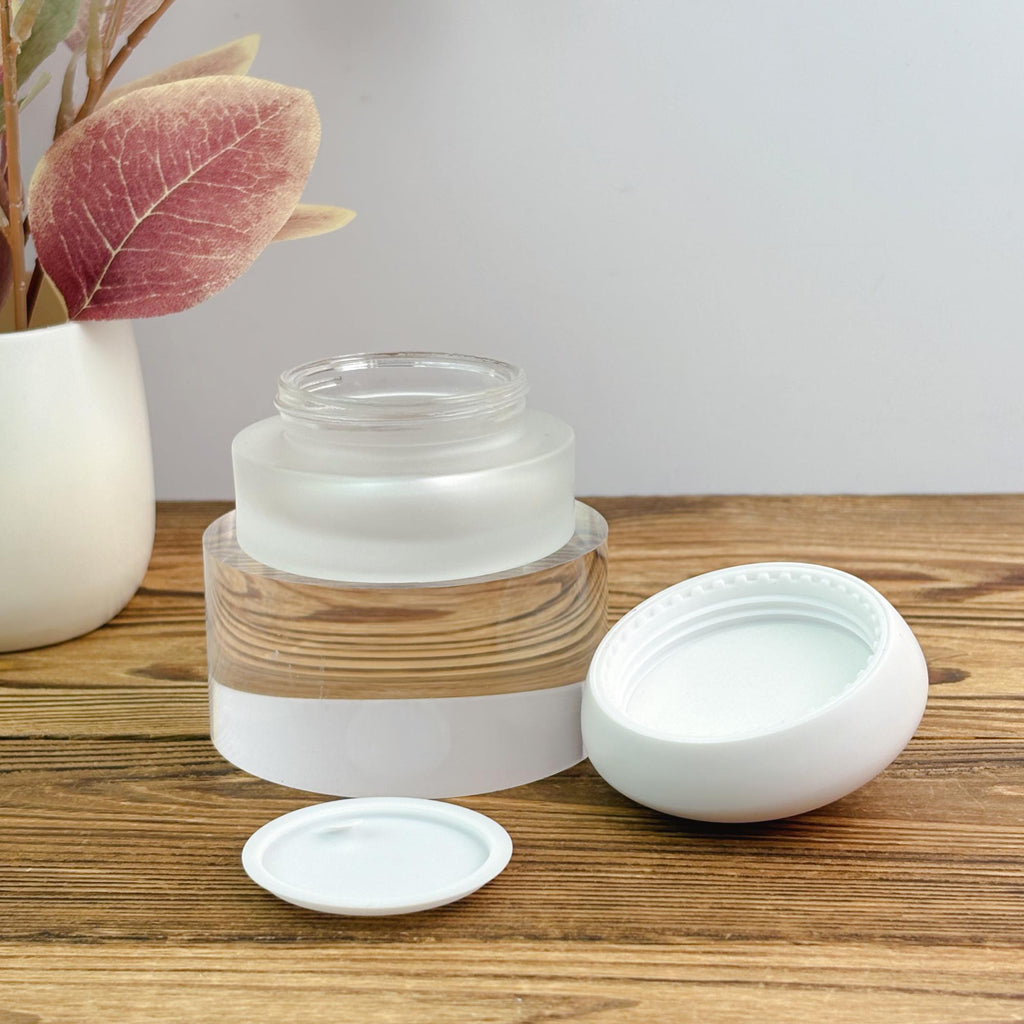 Luxury Frosted Glass Cream Jar 30g 50g
