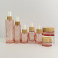 Pink Glass Cosmetic Container