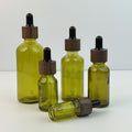 Glass Eye Dropper Bottles with Wood Lid