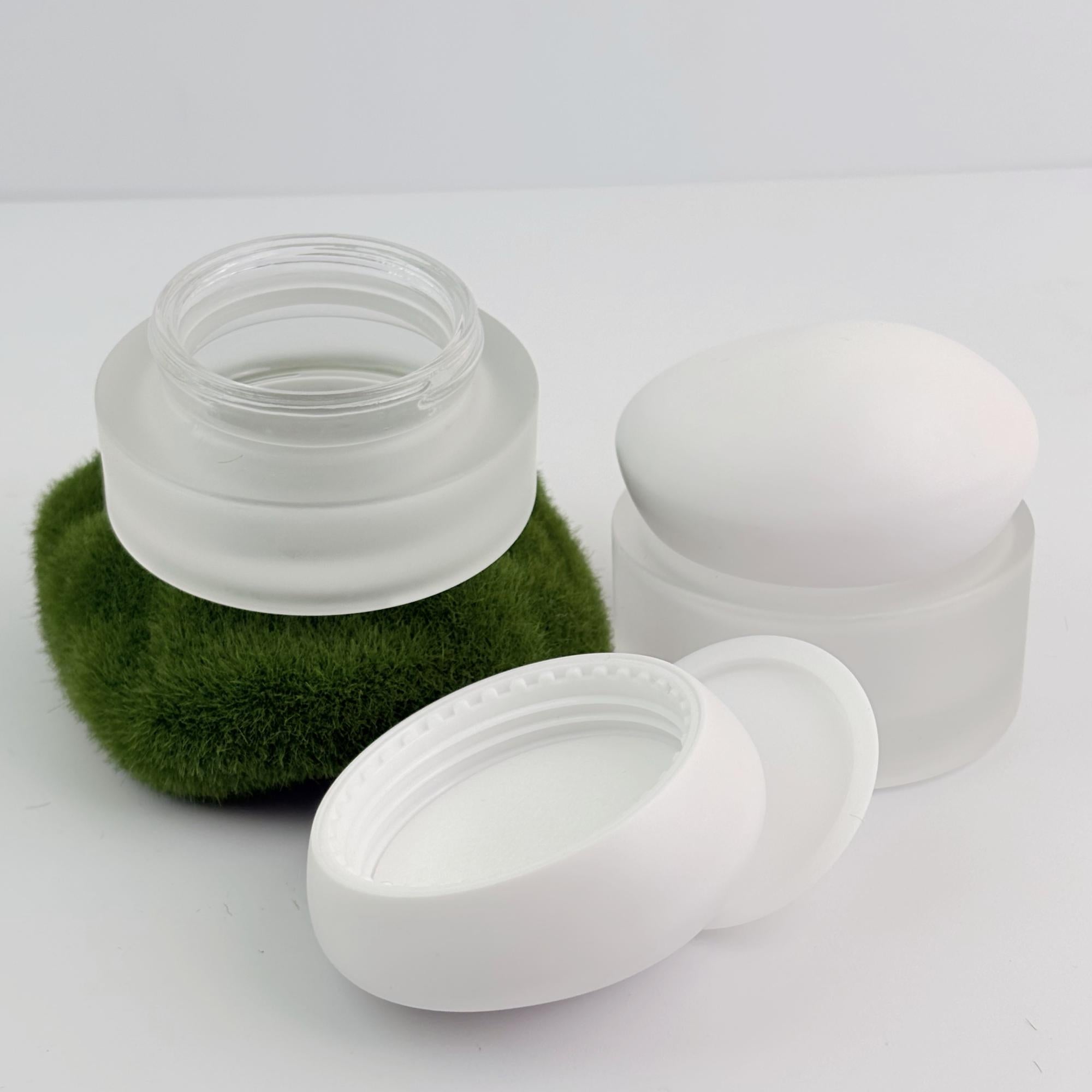 Luxury Frosted Glass Cream Jar 30g 50g