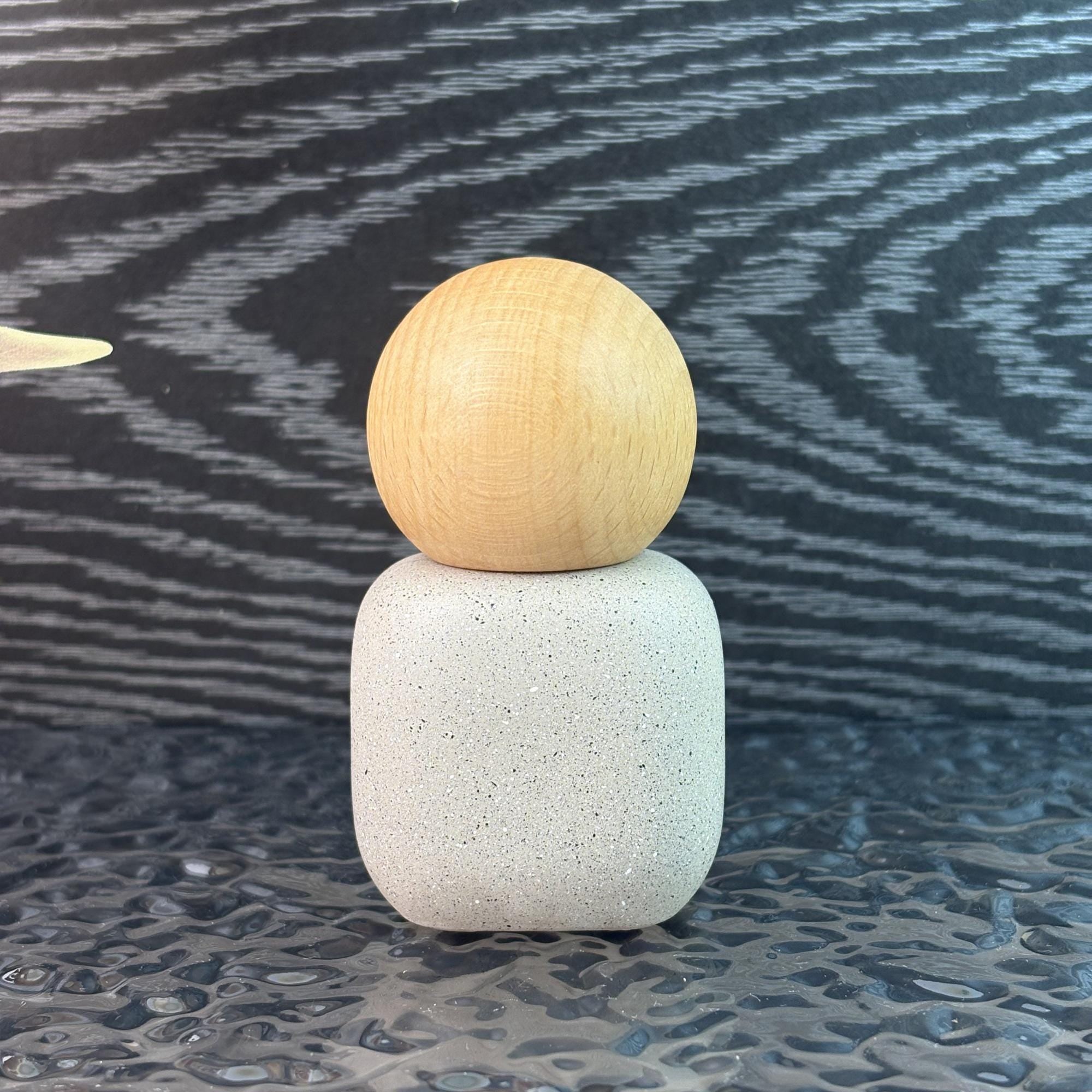 30ml Handmade Wooden Cap Glass Cosmetic Containers
