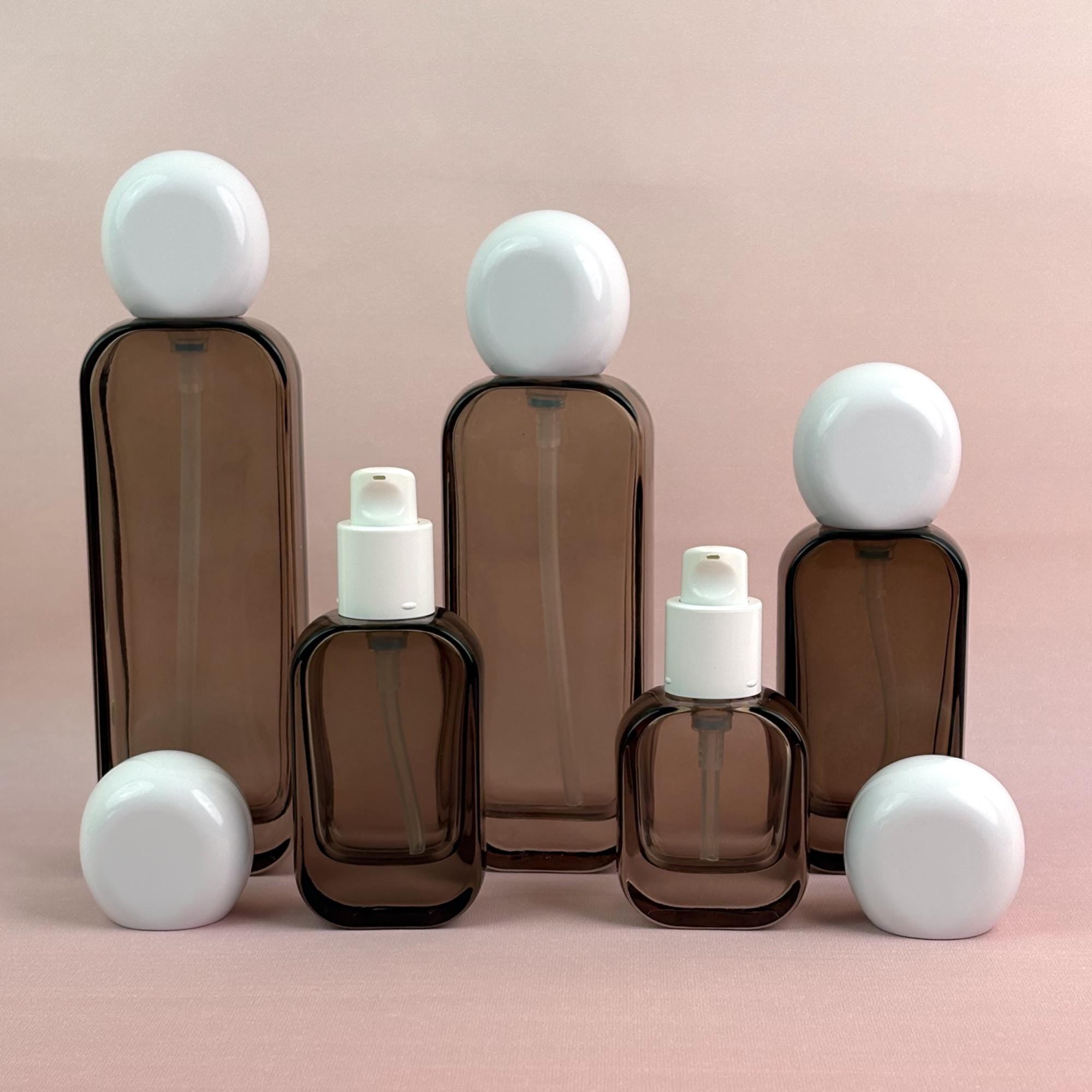 Luxury Brown Glass Lotion Bottles