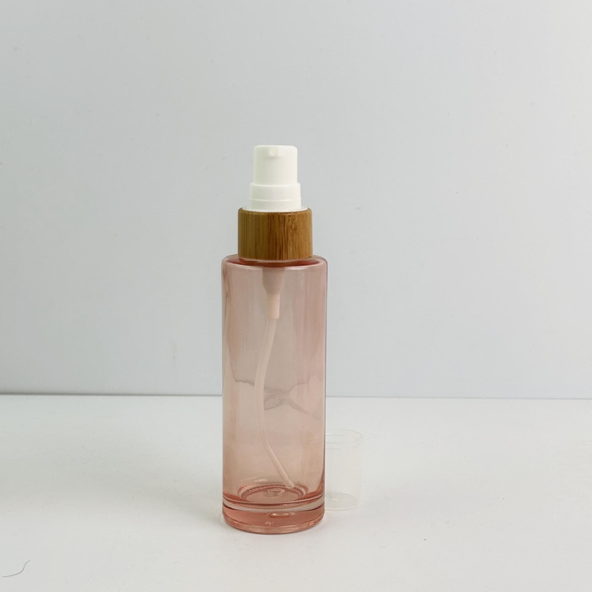 Pink Glass Cosmetic Container
