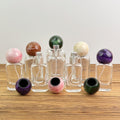 20ml 30ml 50ml Luxury Clear Glass Spray Bottle with Marble Look Round Cap