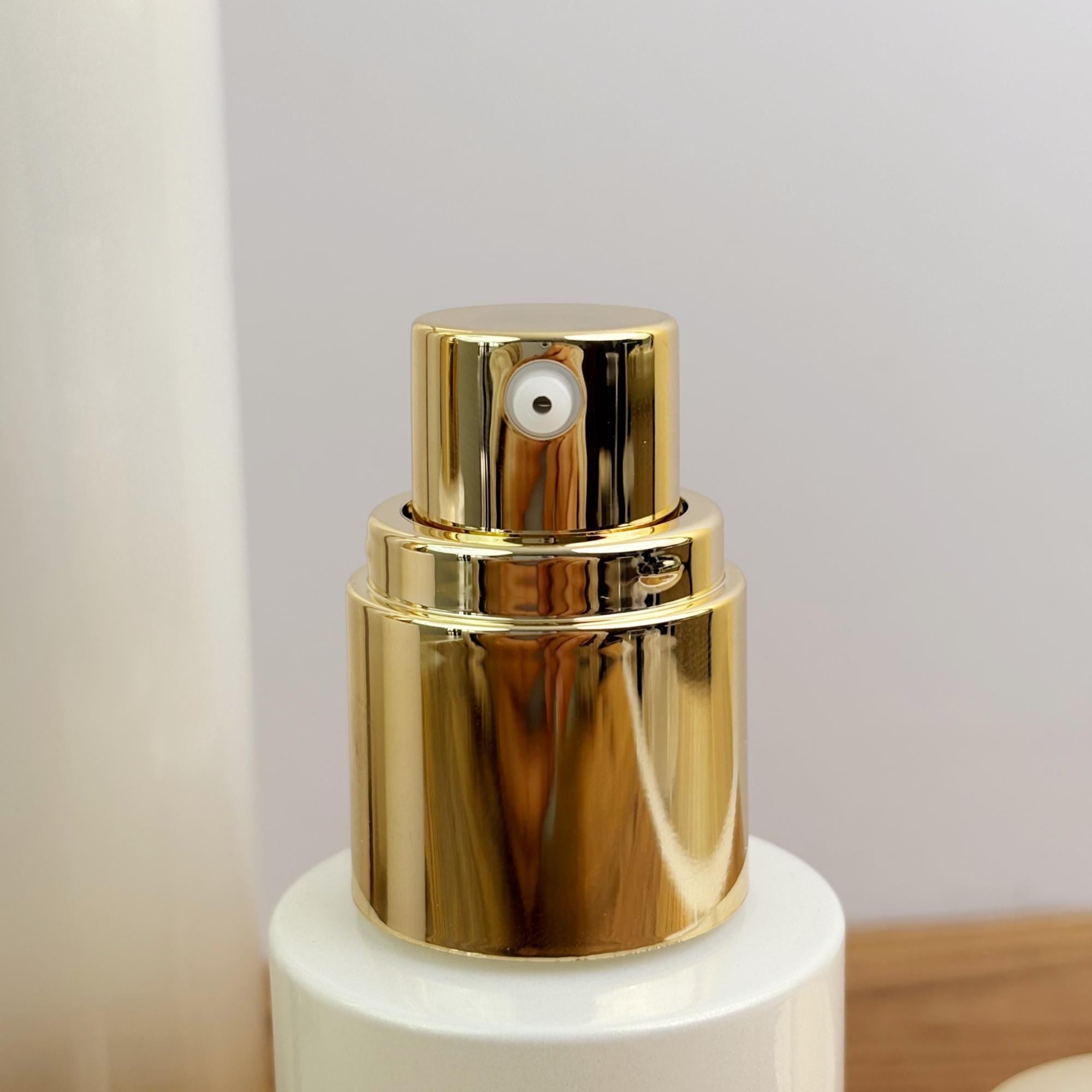 White Gold Gradient Glass Lotion Bottle