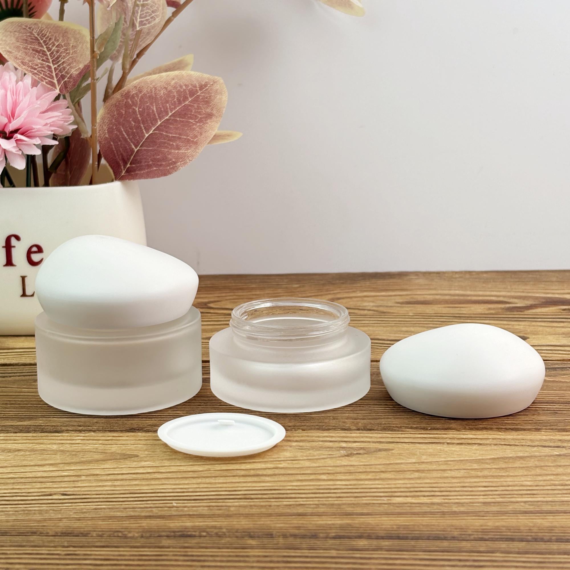 Luxury Frosted Glass Cream Jar 30g 50g