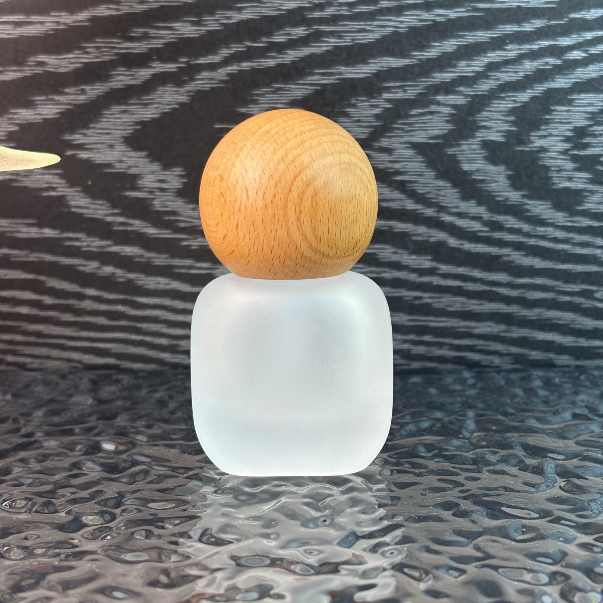 30ml Handmade Wooden Cap Glass Cosmetic Containers