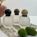 30ml Frosted Glass Liquid Atomizer Containers with Wooden Lid