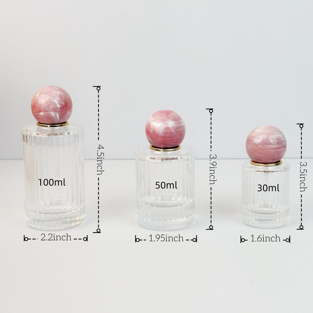 Luxury Clear Striped Glass Spray Bottle