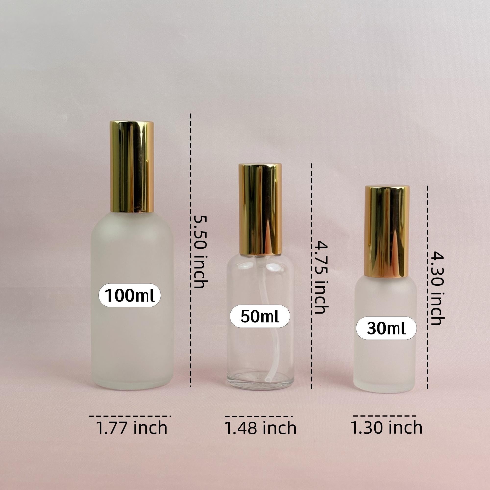 30ml 50ml 100ml Frosted & Clear Glass Spray Bottle