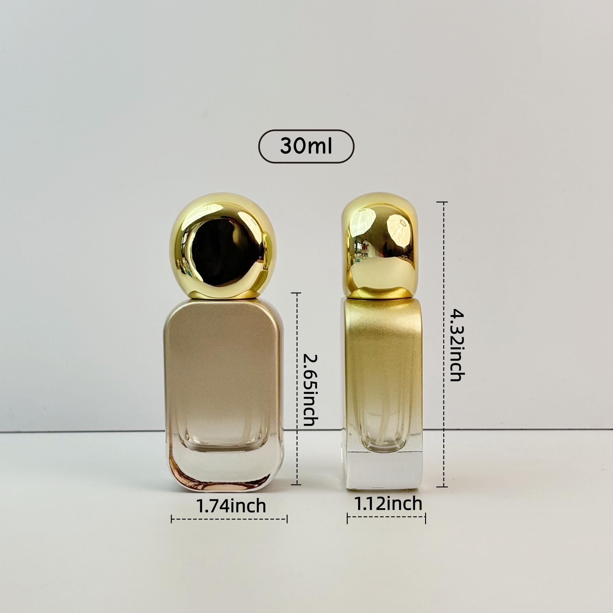 Luxury Gold-Top Glass Perfume Spray Bottles