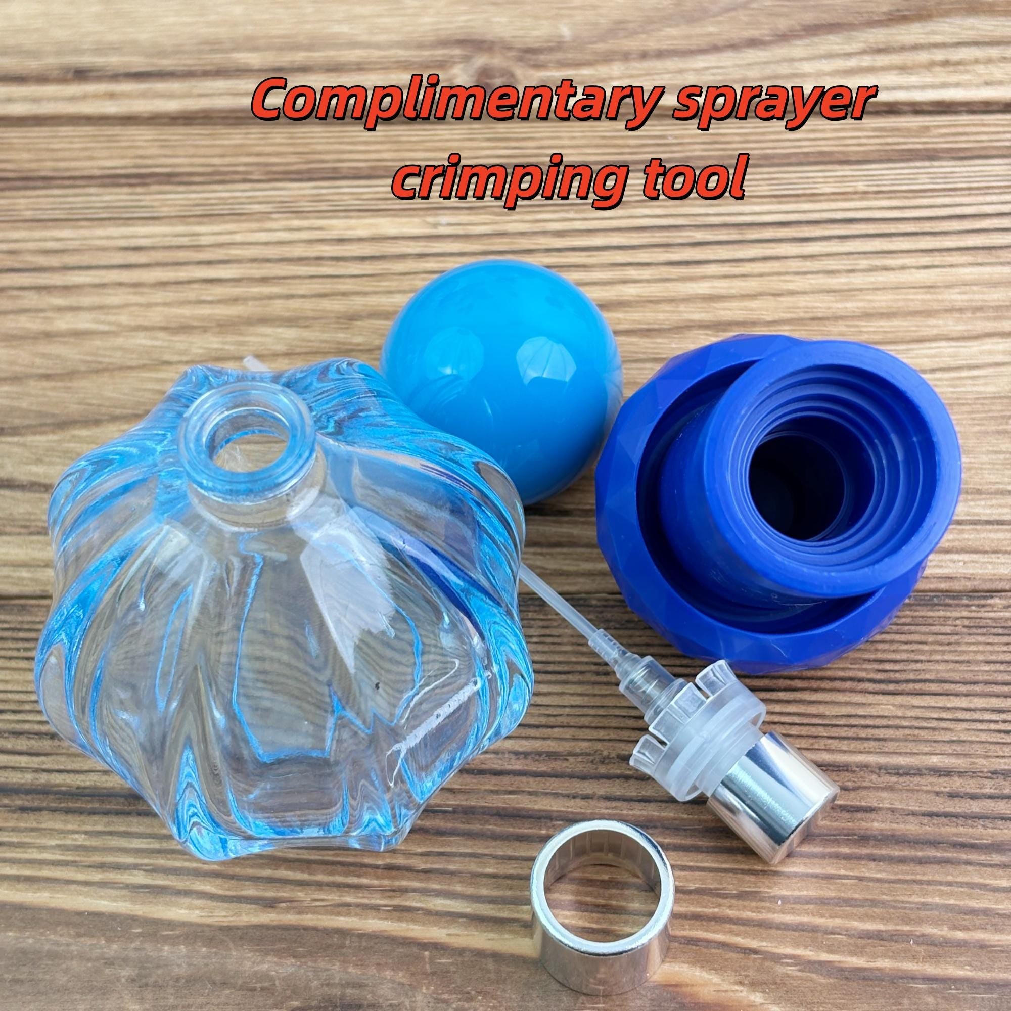 50ml Glass Spray Bottle, Snap-On Crimp Neck Atomizer