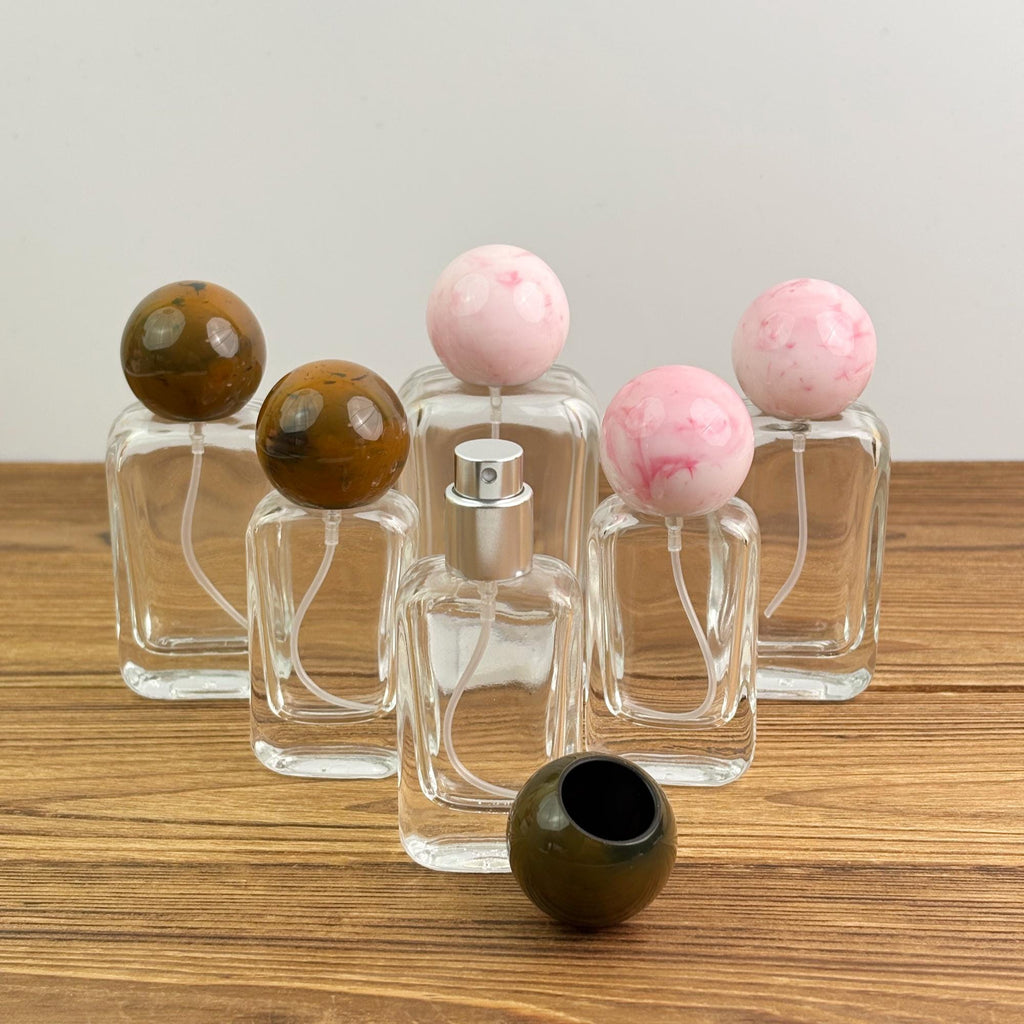 Empty Clear Square Glass Spray Bottle