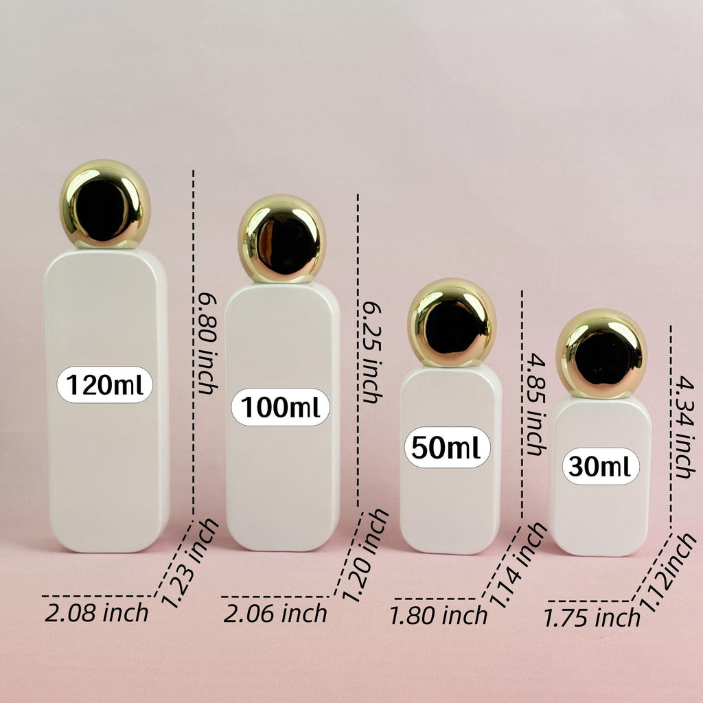 Luxury White Glass Cosmetic Containers