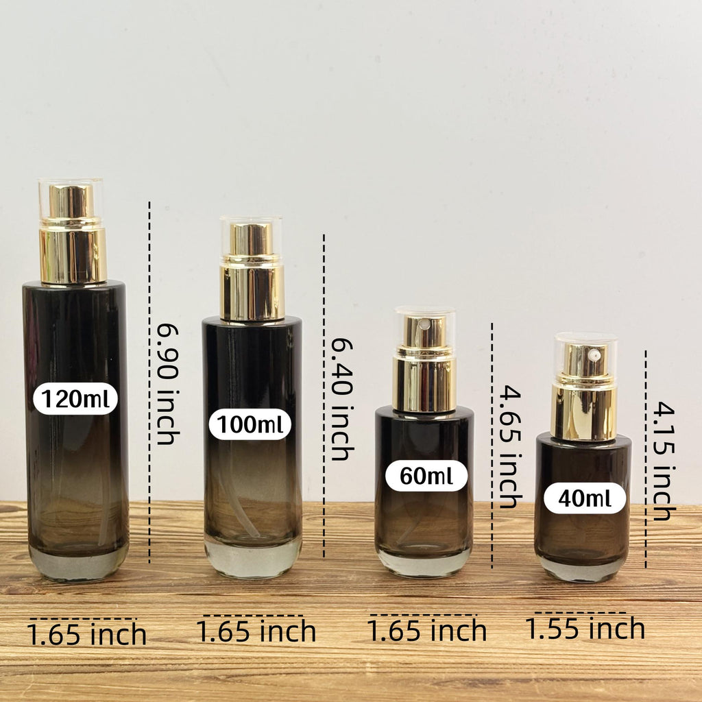 Luxury Black Gradient Glass Spray Bottle