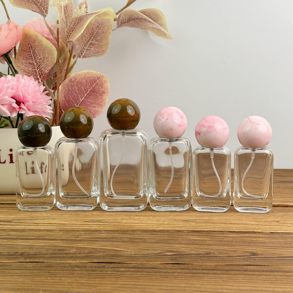 Empty Clear Square Glass Spray Bottle