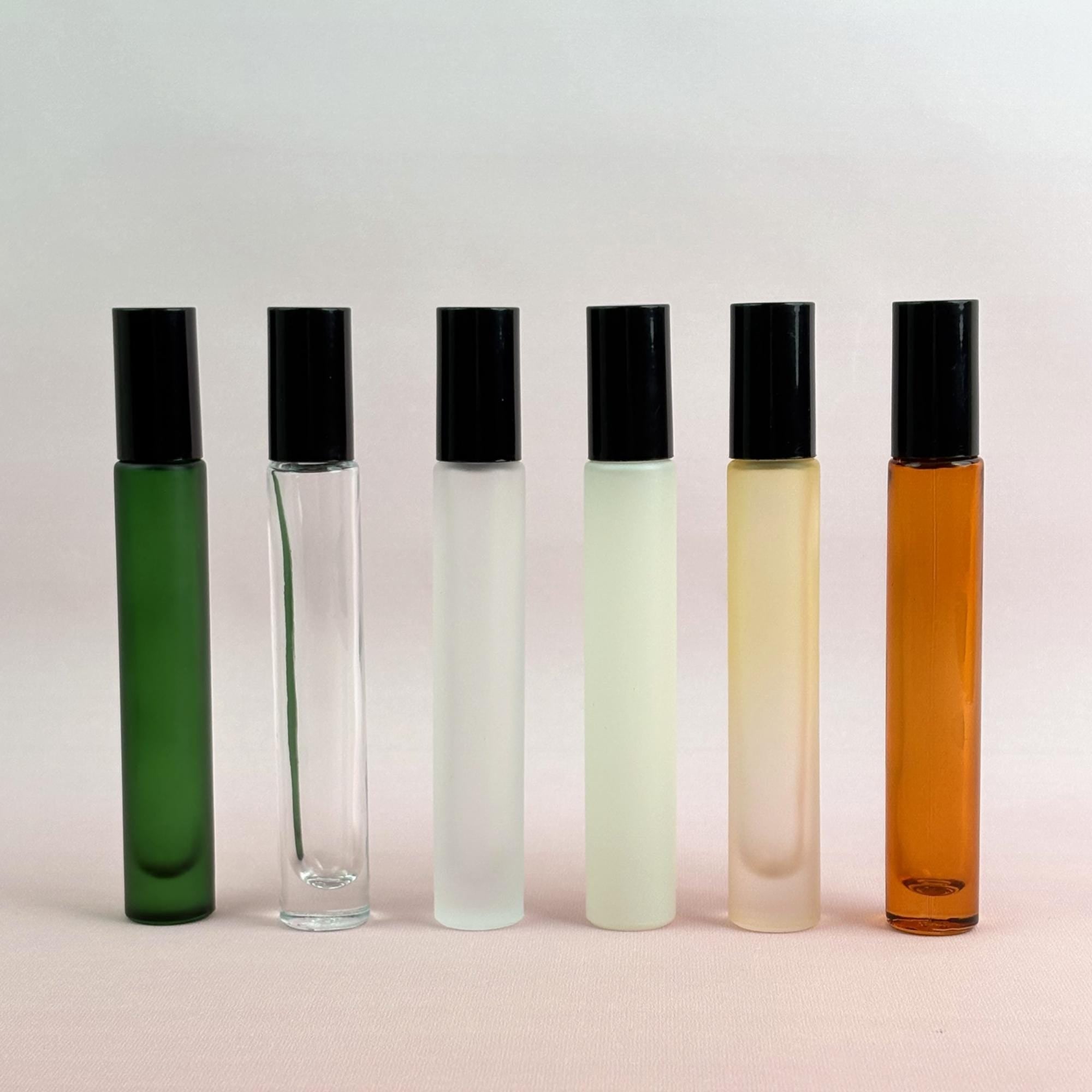 10ml Frosted/Colored Glass Roller Bottles 6 Styles