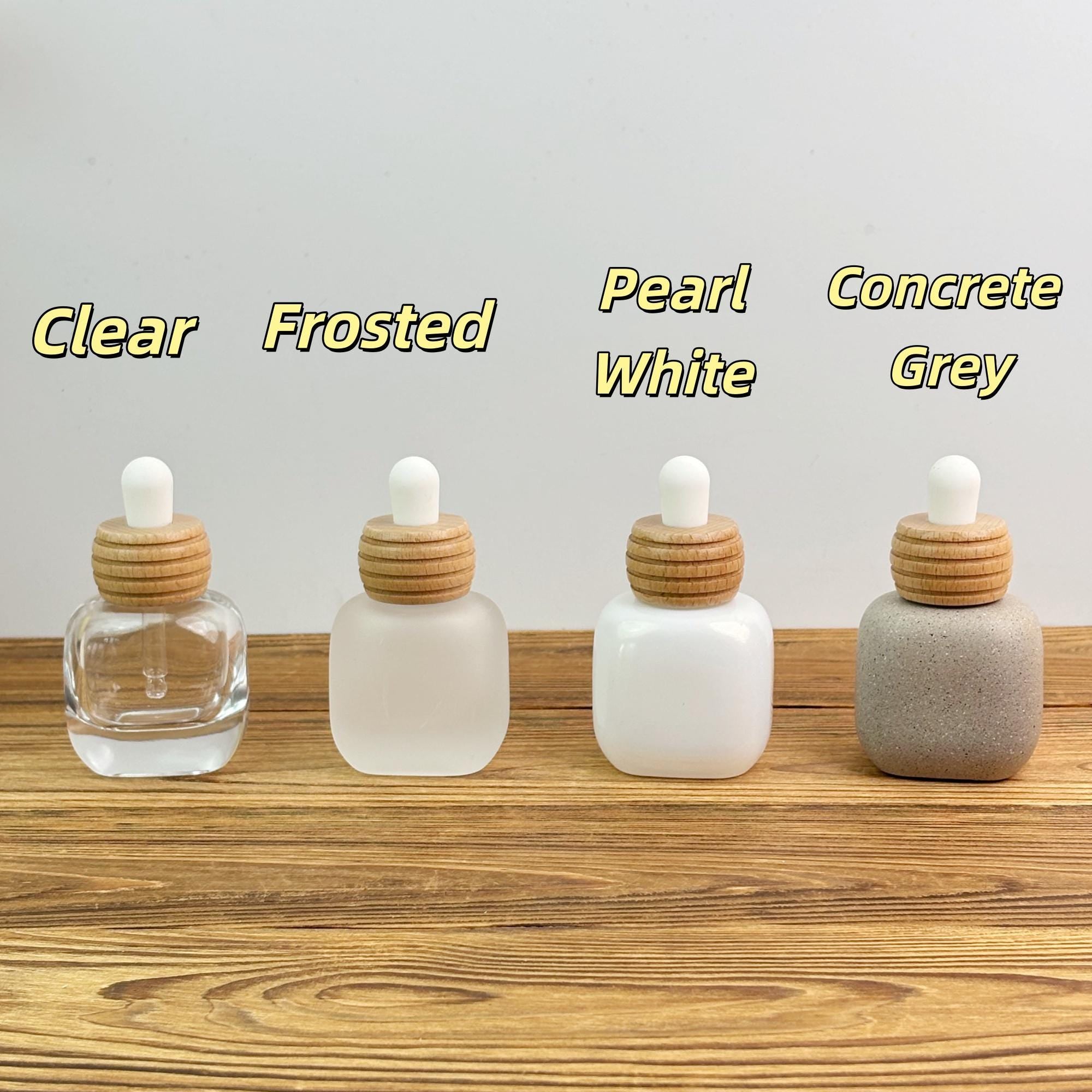 30ml Square Glass Dropper Bottle with Wood Cap