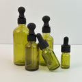 Glass Dropper Bottles with Black Plastic Lid