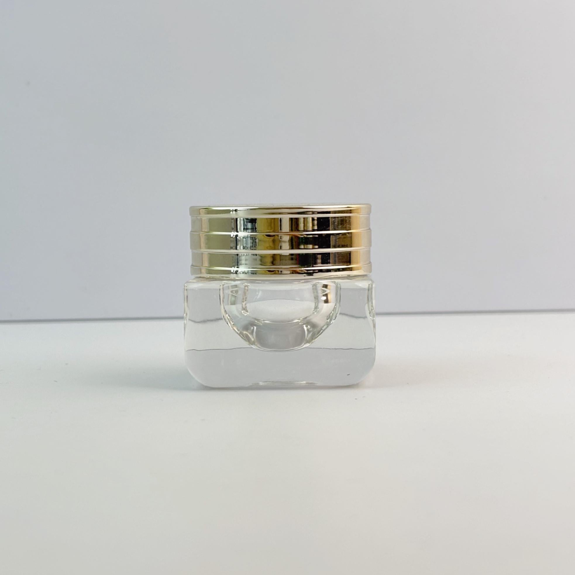 15g Luxury Square Glass Cream Jars with Shiny Gold Caps