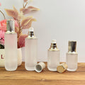 Minimalist Frosted Glass Lotion Pump Bottles