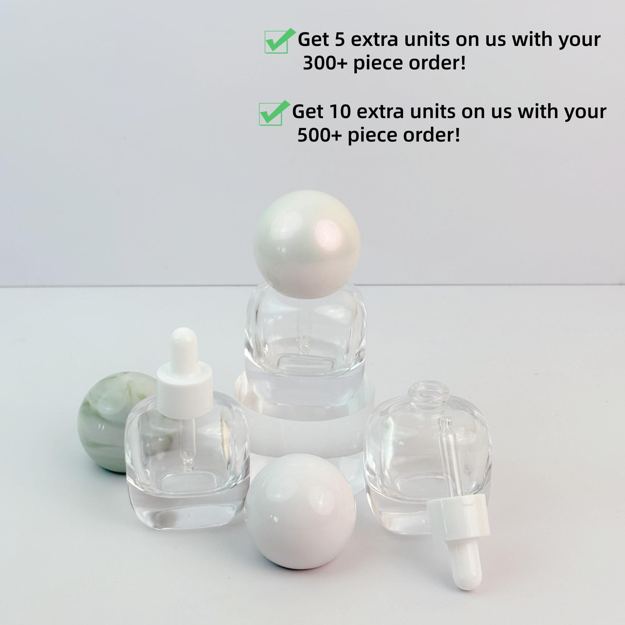 30ml Refillable Clear Dropper Bottles