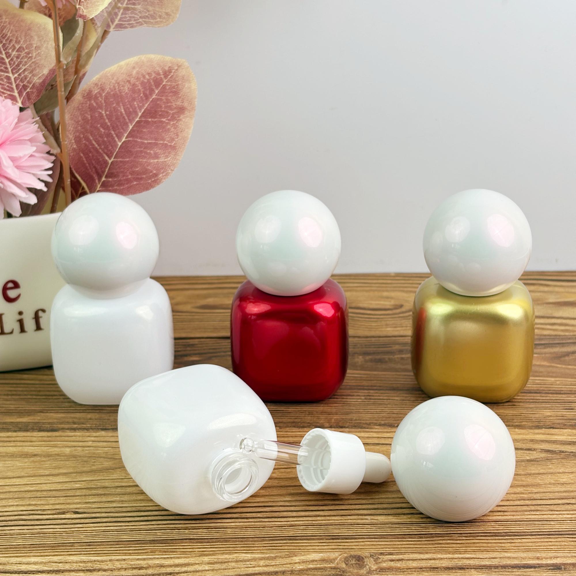 30ml Luxury Tincture Bottle in White Red Gold
