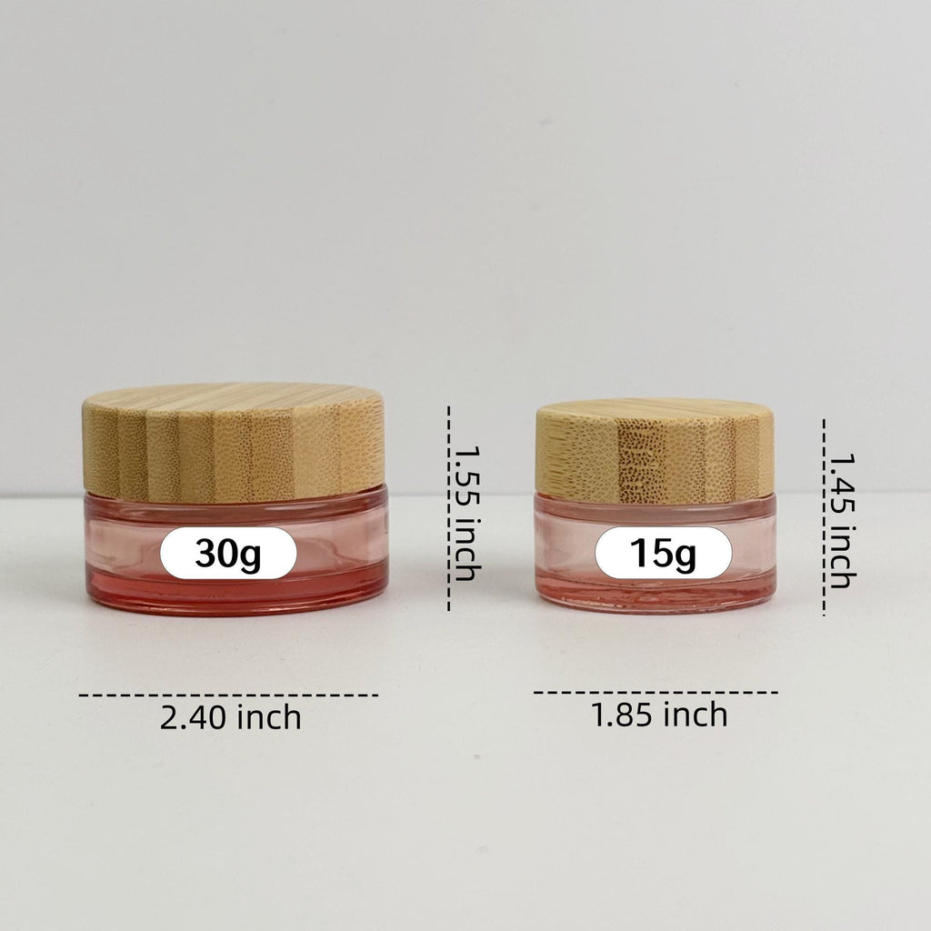 Pink Glass Cosmetic Container