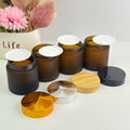 100g Amber Frosted Glass Cream Jar