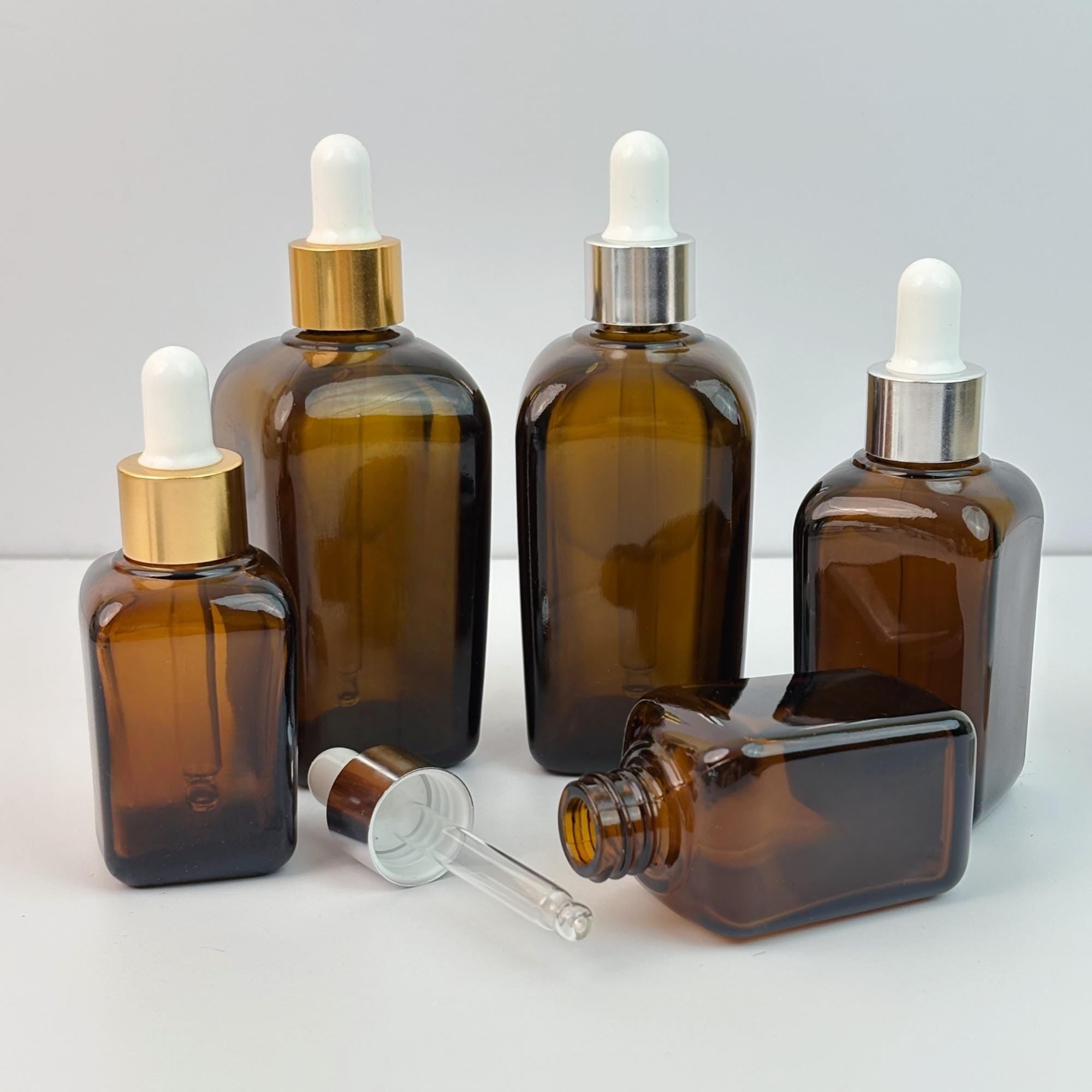 Amber Glass Beauty Packaging